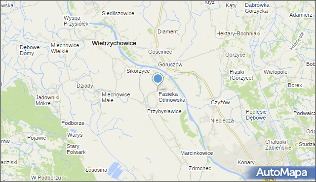 mapa Pasieka Otfinowska, Pasieka Otfinowska na mapie Targeo